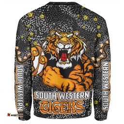 Wests Tigers Custom Sweatshirt - Team With Dot And Star Patterns For Tough Fan Sweatshirt