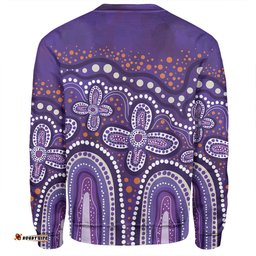 Australia Aboriginal Sweatshirt - Dot painting illustration in Aboriginal style Purple Sweatshirt