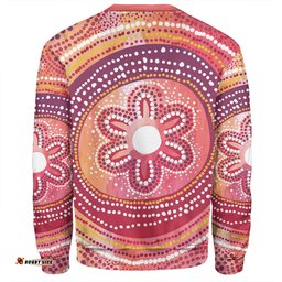 Australia Dot Painting Inspired Aboriginal Sweatshirt - Aboriginal Style Dot Sweatshirt