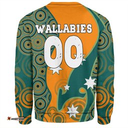 Australia Wallabies Custom Sweatshirt - Custom Proud And Honoured Indigenous Aboriginal Inspired Gold Jersey Sweatshirt