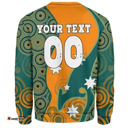 Australia Wallabies Custom Sweatshirt - Custom Proud And Honoured Indigenous Aboriginal Inspired Gold Jersey Sweatshirt