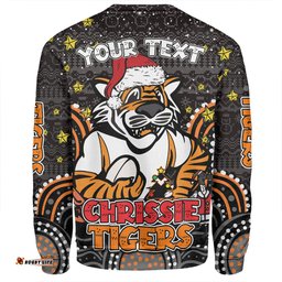 Wests Tigers Christmas Custom Sweatshirt - Christmas Knit Patterns Vintage Jersey Ugly Sweatshirt
