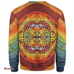 Australia Aboriginal Sweatshirt - Australian Indigenous Aboriginal Art And Dot Painting Techniques Sweatshirt