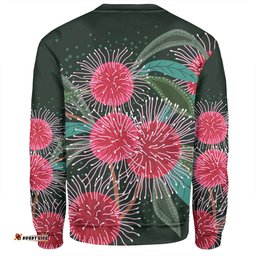 Australia Aboriginal Sweatshirt - Australian Hakea Flowers Painting In Aboriginal Style Sweatshirt