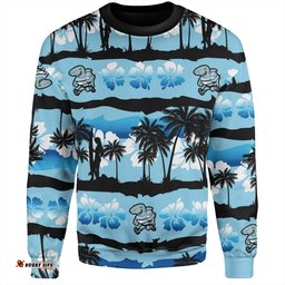 Cronulla-Sutherland Sharks Sweatshirt - Tropical Hibiscus and Coconut Trees