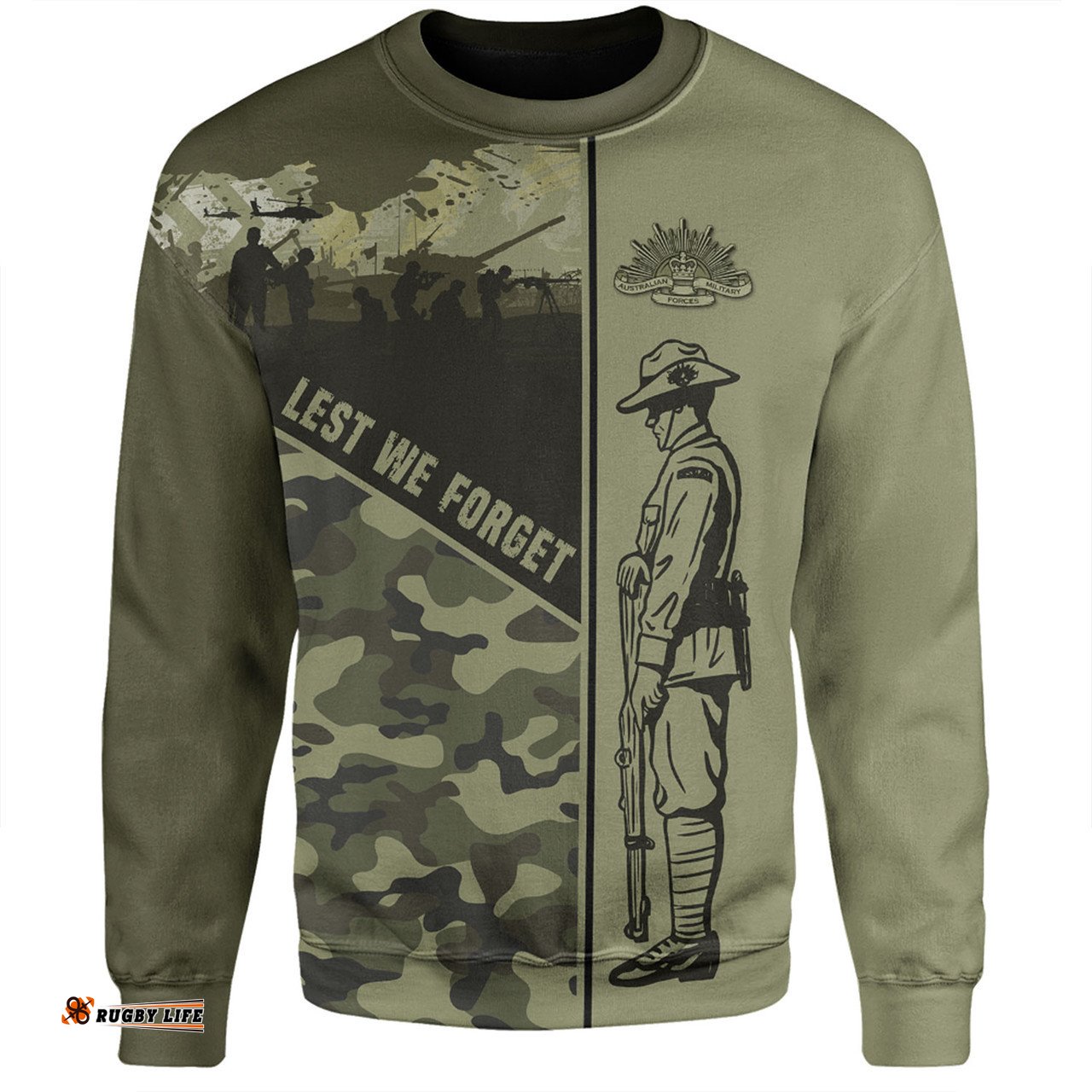 Australia Sweatshirt - Anzac Day Honor The Fallen Thank The Living