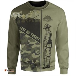 Australia Sweatshirt - Anzac Day Honor The Fallen Thank The Living