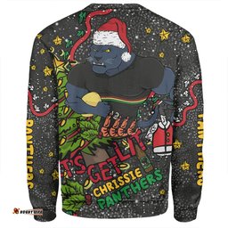 Penrith Panthers Christmas Custom Sweatshirt - Let's Get Lit Chrisse Pressie Sweatshirt