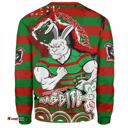 South Sydney Rabbitohs Sweatshirt - Custom Super Bunnies Aboriginal Inspired Sweatshirt