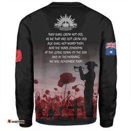 Australia Anzac Day Sweatshirt - Lest We Forget Red Sweatshirt