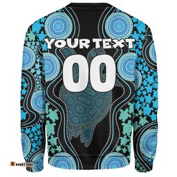 Australia Sweatshirt - Aboriginal Art Color Turtle Inspired