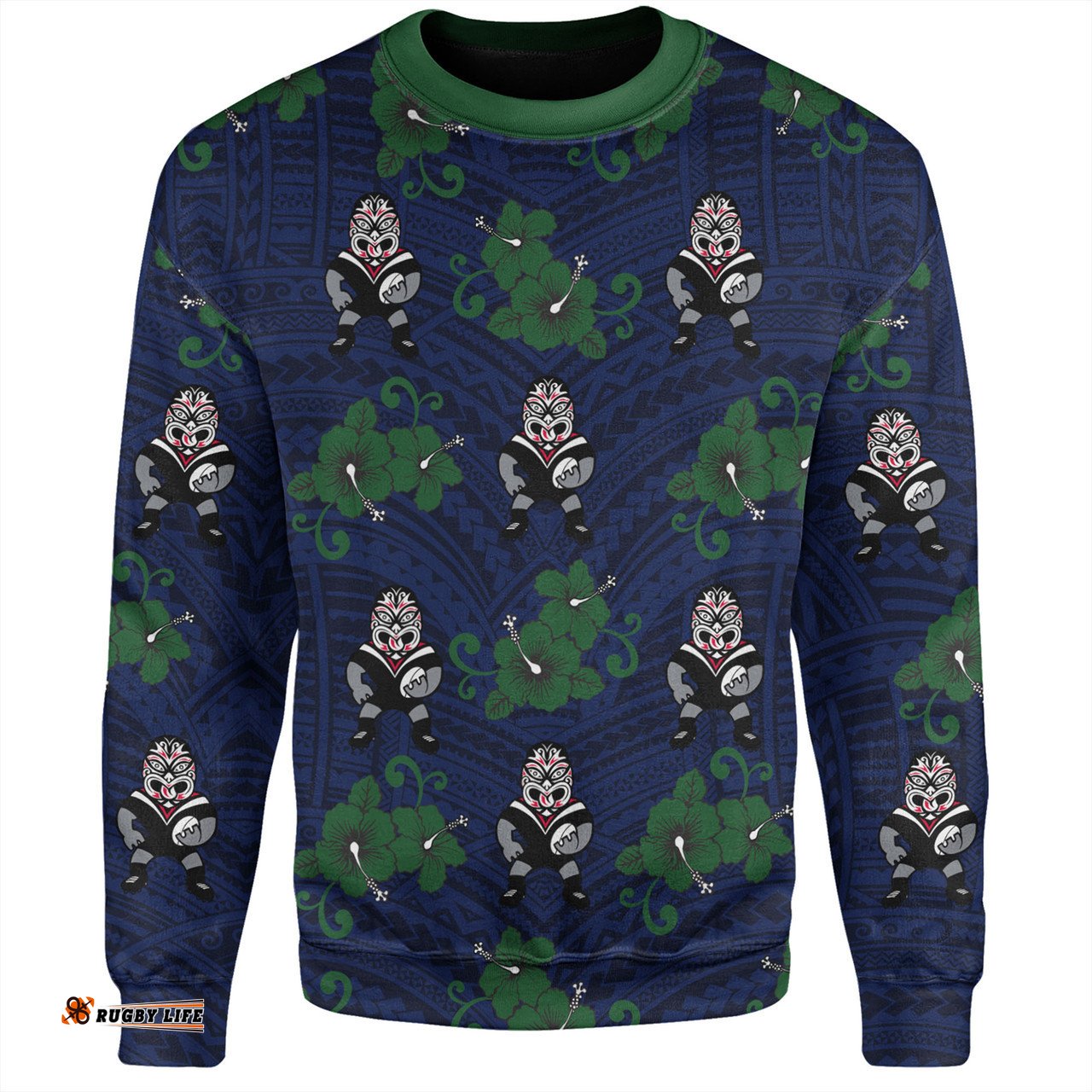 New Zealand Warriors Sport Sweatshirt - With Maori Pattern