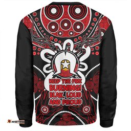 Australia Sweatshirt Naidoc Week Aboriginal Inspired Dot Art Painting And Aussie Lizard