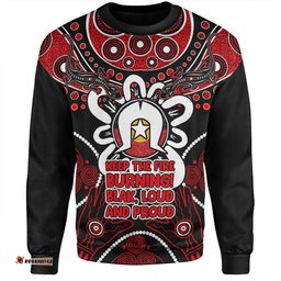 Australia Sweatshirt Naidoc Week Aboriginal Inspired Dot Art Painting And Aussie Lizard