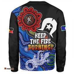 Australia Sweatshirt Naidoc Week 2024 Indigenous Keep The Fire Burning Aboriginal Dot Art Painting