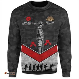 Australia Sweatshirt Camouflage Lest We Forget