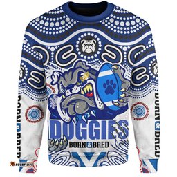 Canterbury-Bankstown Bulldogs Custom Sweatshirt - Indigenous Doggies "Born & Bred" Sweatshirt