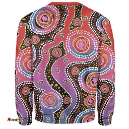 Australia Aboriginal Sweatshirt - Aboriginal Background Featuring Dot Design Sweatshirt