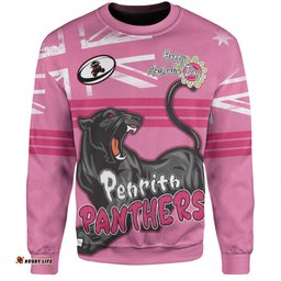 Penrith Panthers Sweatshirt - Happy Australia Day We Are One And Free V2