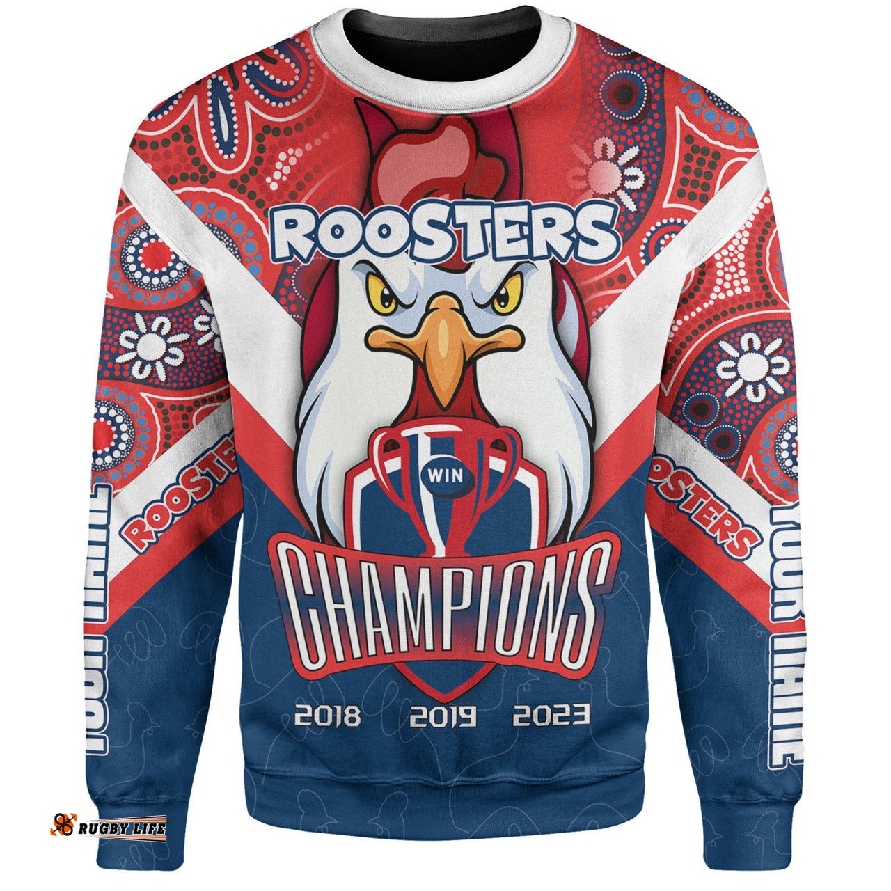Sydney Roosters Sweatshirt - Custom Talent Win Games But Teamwork And Intelligence Win Championships With Aboriginal Style