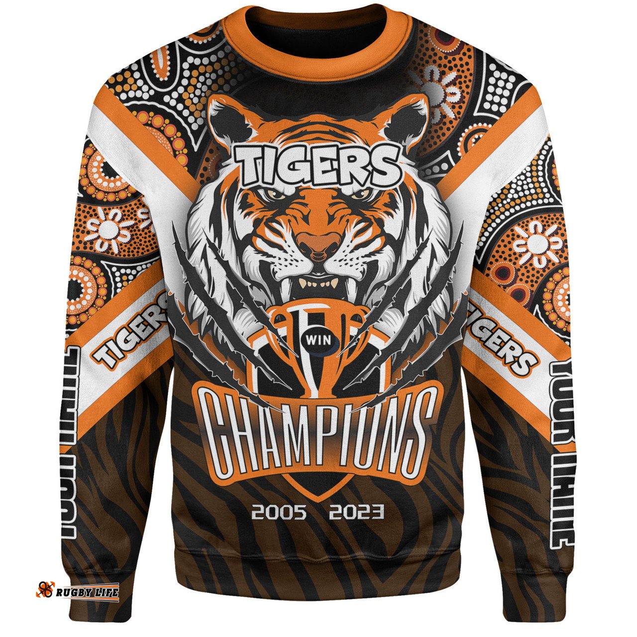 Wests Tigers Sweatshirt - Custom Talent Win Games But Teamwork And Intelligence Win Championships With Aboriginal Style
