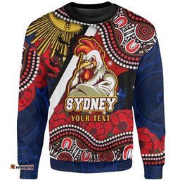Australia Sydney Anzac Sweatshirt - Anzac Day Sydney Aboriginal Inspired Sweatshirt