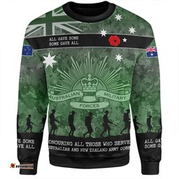 Australia Anzac Day Sweatshirt - Australia and New Zealand Warriors All gave some Some Gave All Green Sweatshirt