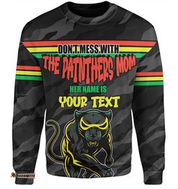 Penrith Panthers Mother's Day Sweatshirt - Screaming Mom and Crazy Fan