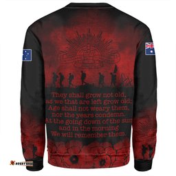 Australia Anzac Day Sweatshirt - Their Names Liveth Forevermore Sweatshirt