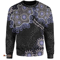 Australia Aboriginal Sweatshirt - The More You Know The Less You Need Purple Patterns Sweatshirt