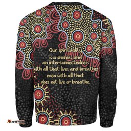 Australia Aboriginal Sweatshirt - The More You Know The Less You Need Red and Gold Patterns Sweatshirt