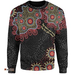Australia Aboriginal Sweatshirt - The More You Know The Less You Need Red and Gold Patterns Sweatshirt