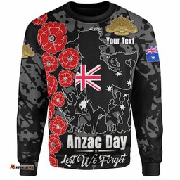Australia  Anzac Custom Sweatshirt - Lest We Forget Black Style Sweatshirt