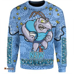 New South Wales Cockroaches Custom Sweatshirt - Team With Dot And Star Patterns For Tough Fan Sweatshirt