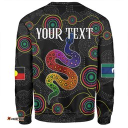 Australia Aboriginal Custom Sweatshirt - Indigenous Dreaming Rainbow Serpent Inspired Sweatshirt