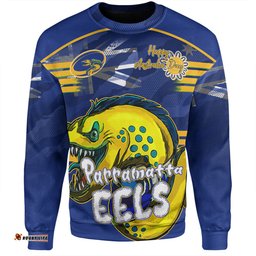 Parramatta Eels Sweatshirt - Happy Australia Day We Are One And Free