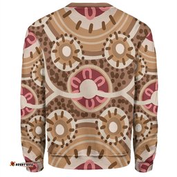 Australia Aboriginal Sweatshirt - Aboriginal Dot Art Style Painting Inspired Sweatshirt