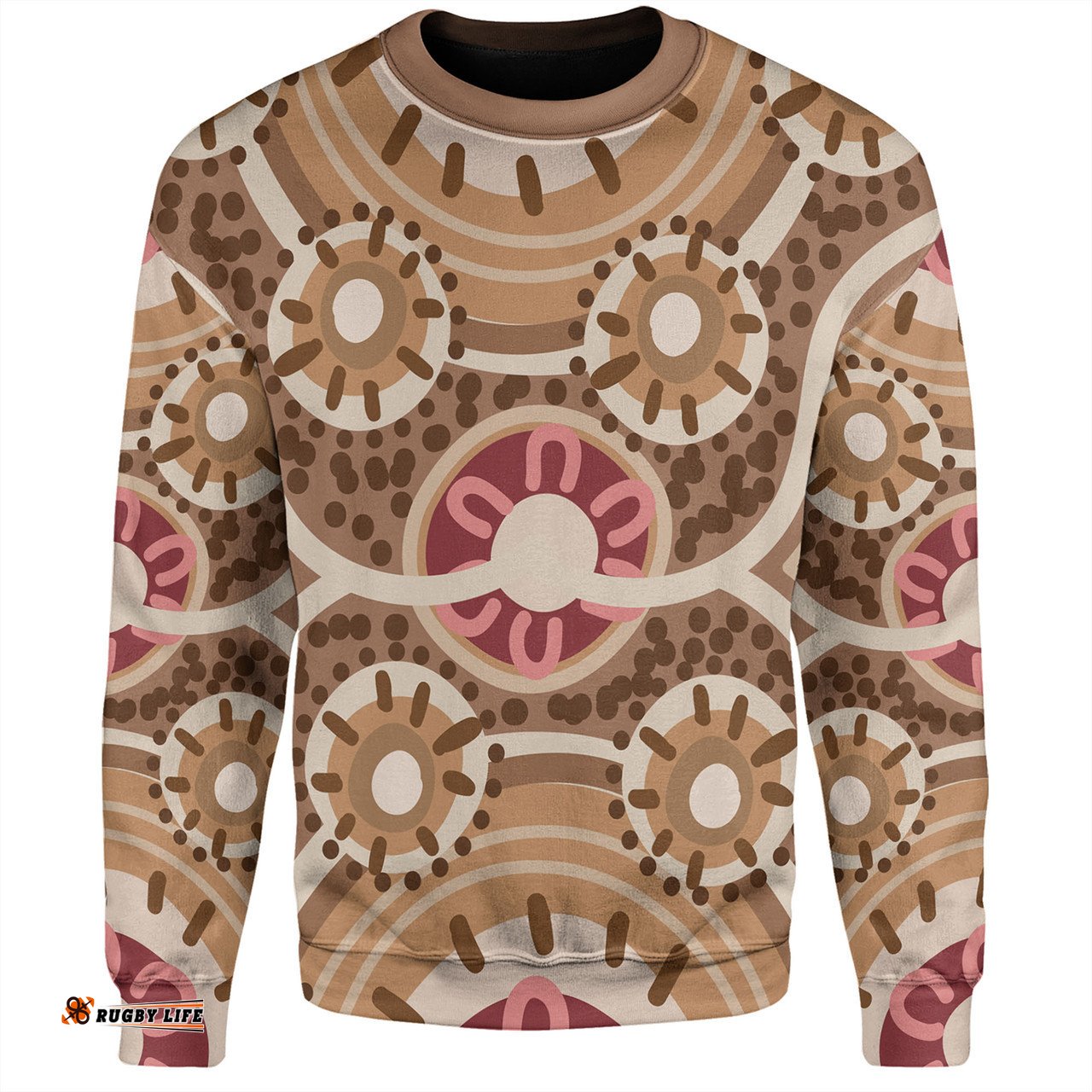 Australia Aboriginal Sweatshirt - Aboriginal Dot Art Style Painting Inspired Sweatshirt