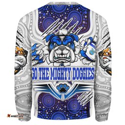 Australia Canterbury-Bankstown Bulldogs Custom Sweatshirt - Indigenous Super Doggies Scratch Style