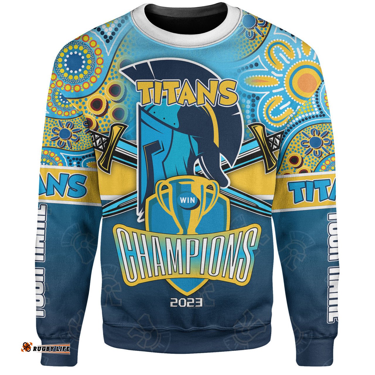 Gold Coast Titans Sport Sweatshirt - Custom Talent Win Games But Teamwork And Intelligence Win Championships With Aboriginal Style