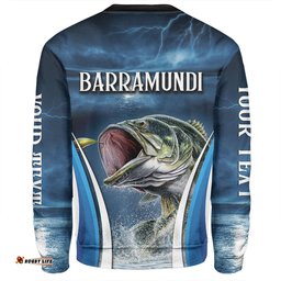 Australia Fishing Custom Sweatshirt - Jumping Barramundi Fishing  Sweatshirt
