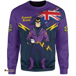 Melbourne Storm Sweatshirt Custom For Die Hard Fan Australia Flag Scratch Style