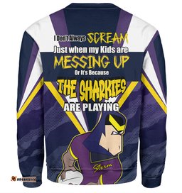 Melbourne Storm Mother's Day Sweatshirt - Screaming Mom and Crazy Fan