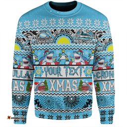Cronulla-Sutherland Sharks Christmas Aboriginal Custom Sweatshirt - Indigenous Knitted Ugly Xmas Style Sweatshirt