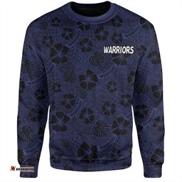 New Zealand Warriors Sport Sweatshirt - Scream With Tropical Patterns