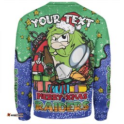 Canberra Raiders Christmas Custom Sweatshirt - Merry Christmas Our Beloved Team With Aboriginal Dot Art Pattern Sweatshirt