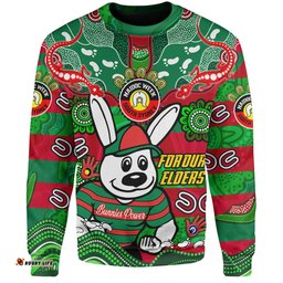 South Sydney Rabbitohs Custom Sweatshirt - For Our Elders Home Jersey Sweatshirt