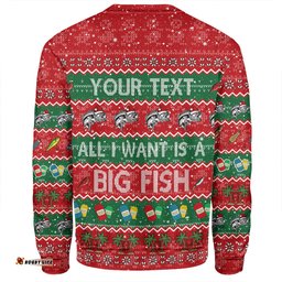 Australia Christmas Custom Sweatshirt - Merry Fishmas All I Want is a Big Fish Sweatshirt
