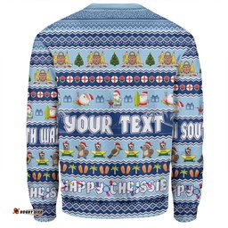 New South Wales Christmas Custom Sweatshirt - Happy Chrissie Ugly Style Sweatshirt