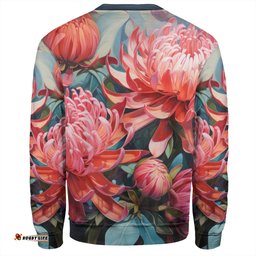 Australia Waratah Sweatshirt - Waratah Oil Painting Abstract Ver4 Sweatshirt